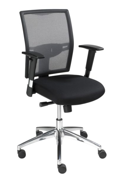 Ergonomische bureaustoel 1412 EN-1335 genormeerd kleur zwart zitting stof