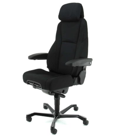 Super ergonomische 24-uurs bureaustoel A381, Zwart stof