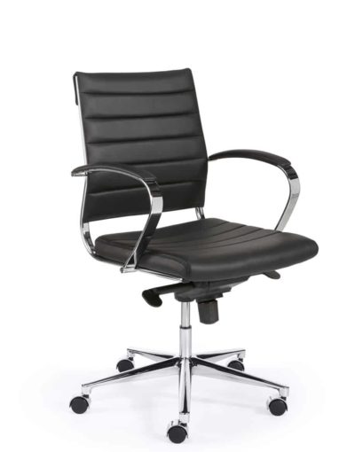 Ergonomische bureaustoel design 600 lage rug Zwart met wielen
