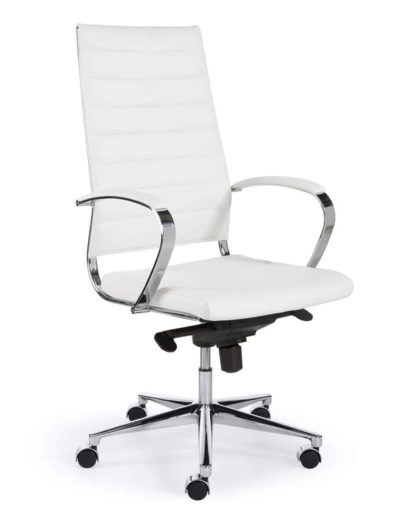 Ergonomische bureaustoel design 601 hoge rug in Wit