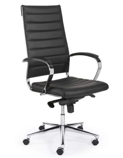 Ergonomische bureaustoel design 601 hoge rug in Zwart