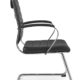 Conference/meeting chair with sled 1204 in black artificial leather