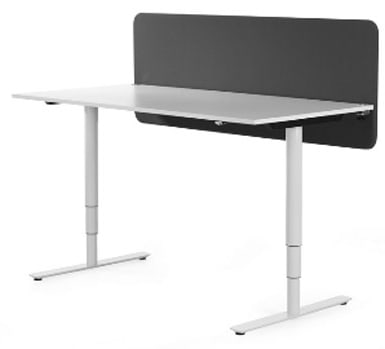 Desk screen for desk or bench