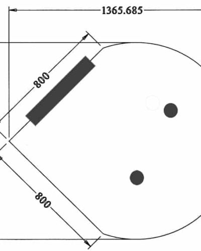 Vergadertafel aanbouw diameter Ø120cm