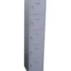Industriële locker garderobekast 5 deurs (190x41,5x45 cm) Aluminium
