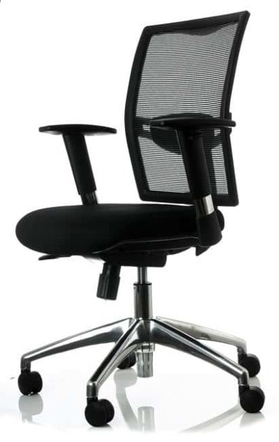 Ergonomische bureaustoel EN-1335 1412 genormeerd kleur zwart kunstleer