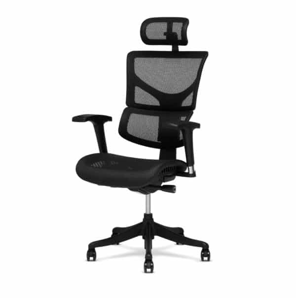 X-Chair bureaustoel X1 Zwart met hoofdsteun