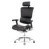 X-Chair bureaustoel X4 brisa leer Zwart met hoofdsteun