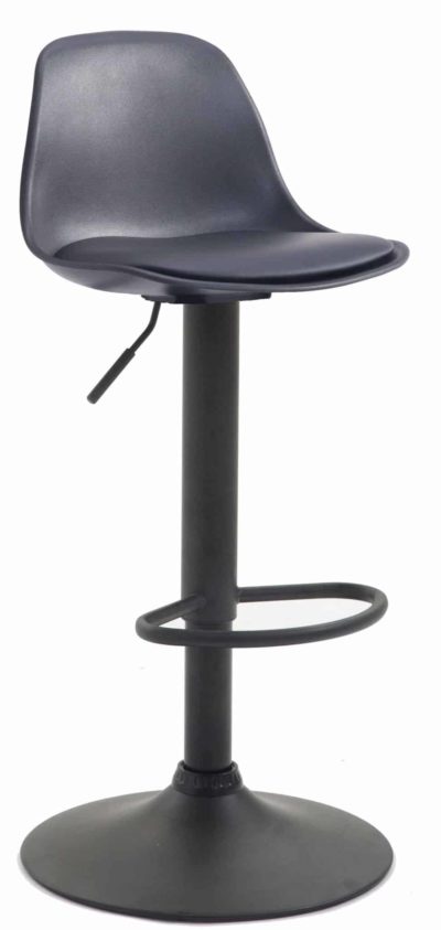 Bar stool Tvedestrand Faux leather, Black