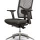 Ergonomische bureaustoel 787 NPR-1813 zwarte zitting met rug in zwart mesh stof chroom frame