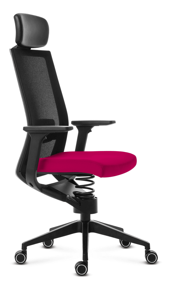 Chaise de bureau thérapeutique ergonomique Adaptic Evora Tissu Rouge Bordeaux