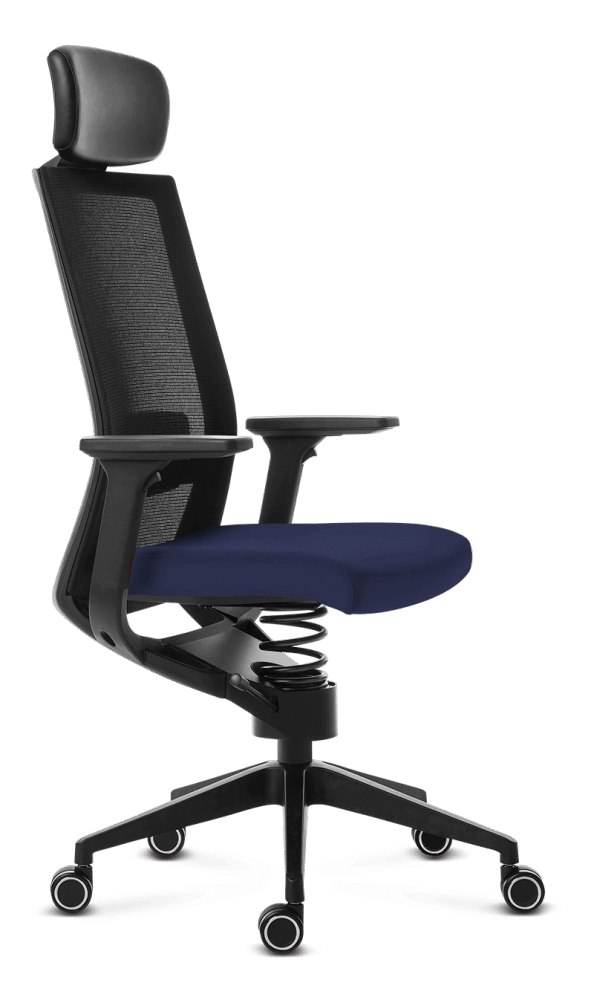 Chaise de bureau thérapeutique ergonomique Adaptic Evora Tissu Bleu Foncé