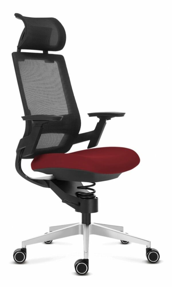 Chaise de bureau thérapeutique ergonomique Adaptic Comfort Tissu Rouge