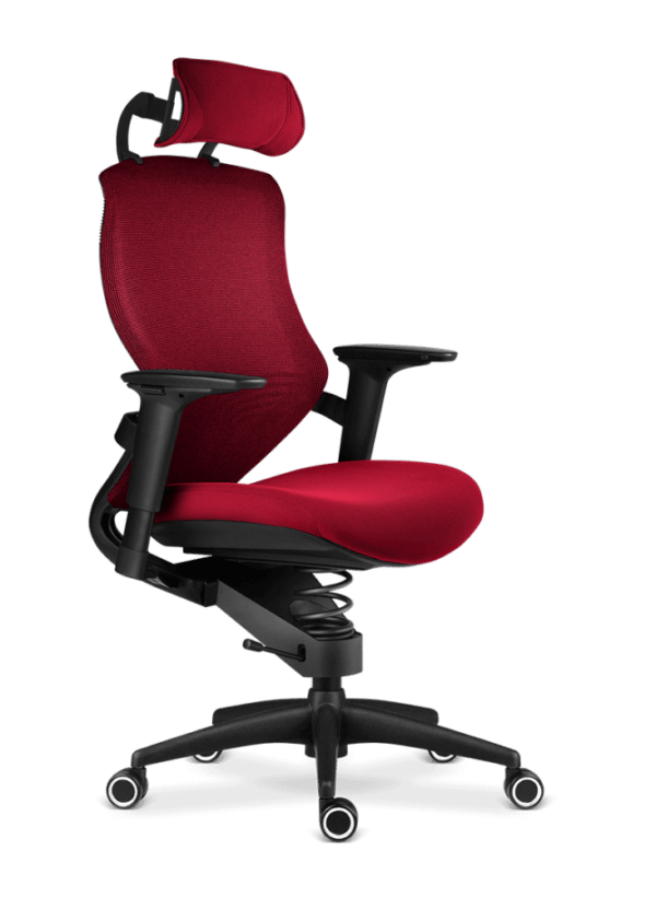 Chaise de bureau thérapeutique ergonomique Adaptic Xtreme Tissu Rouge