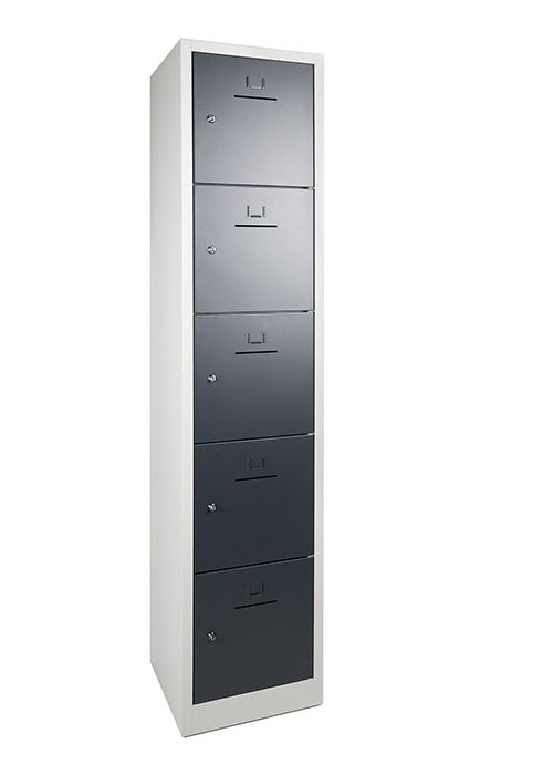 Coin Locker cabinet duo color 1 column 5 doors 41.5cm wide