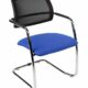 Conference chair Magentix with back mesh seat in Blue fabric