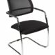 Conference chair Magentix with back mesh seat in Black fabric