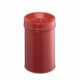 Flame-extinguishing waste bin, color red, 15 liters