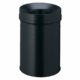 Vlamdovende prullebak kleur zwart uitvoering 15 liter