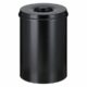 Flammenlöschender Abfallbehälter, schwarze Farbe, 30 Liter