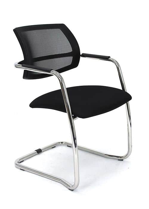 Konferenzstuhl Magentix mit Netzrückensitz aus Stoff