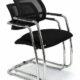 Conference chair Magentix with back mesh seat in fabric