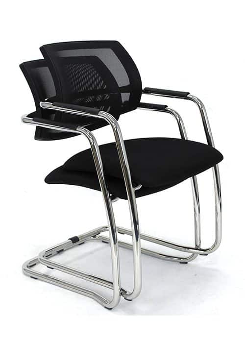 Conference chair Magentix with back mesh seat in fabric